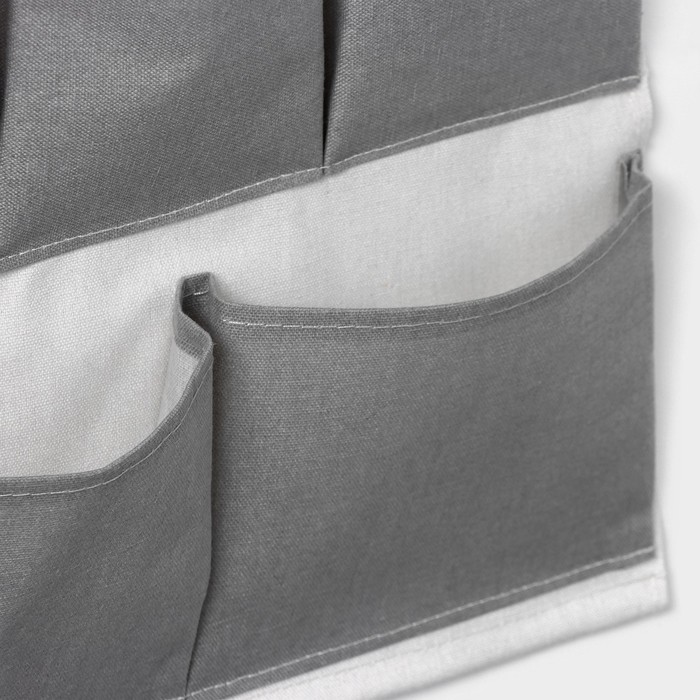 Органайзер подвесной с карманами LaDо́m, 7 отделения, 50×38 см, цвет серый