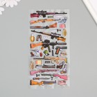 Наклейка пластик мягкие "Оружие" МИКС 24,8х10,5 см - Фото 4