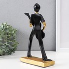 Сувенир полистоун "Бас-гитарист" чёрный с золотом 15,5х7,5х25,5 см - фото 23550494