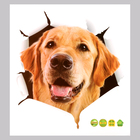 Наклейка 3Д интерьерная Собака 30*27см - фото 320952121