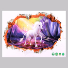 Наклейка 3Д интерьерная Единорог 70*50см - фото 109552682