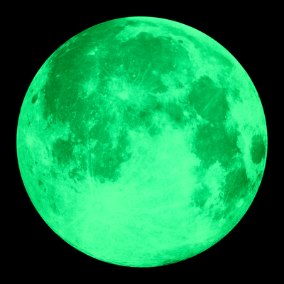 Интерьерная наклейка 3Д TAKE IT EASY «Полнолуние», светящаяся в темноте, 30×30 см