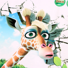Наклейка 3Д интерьерная Жираф с приветом 50*50см - Фото 2