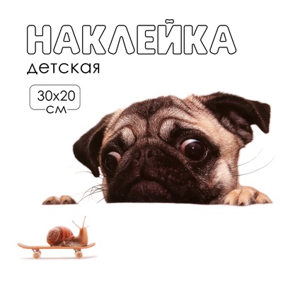 Интерьерная наклейка 3Д TAKE IT EASY «Собака», 30×20 см