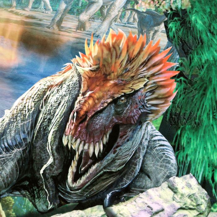 Наклейка 3Д интерьерная Динозавры 50*50см