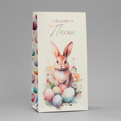 Пакет подарочный без ручек «Пасха в сердце», 10×19.5×7 см
