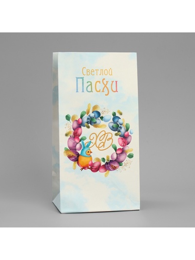 Пакет подарочный без ручек «Светлый праздник Пасхи», 10×19.5×7 см