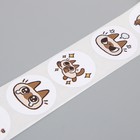 Наклейка бумага "Сиамские котики" d=2,5 см 500 шт в рулоне 3х5,5х5,5 см - фото 23518569