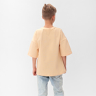 Футболка детская MINAKU:Basic line kids цвет светло-бежевый, рост 116 см - Фото 4