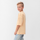 Футболка детская MINAKU:Basic line kids цвет светло-бежевый, рост 134 см - Фото 3