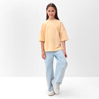 Футболка детская MINAKU:Basic line kids цвет светло-бежевый, рост 134 см - Фото 5