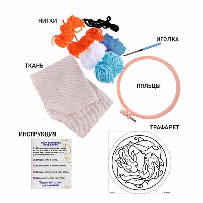 УЦЕНКА Ковровая вышивка «Карпы»