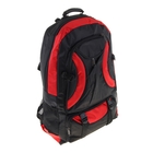 Рюкзак туристический "Отдых", 1 отдел, 3 наружных и 2 боковых кармана, объём - 35л, чёрный/красный - Фото 2