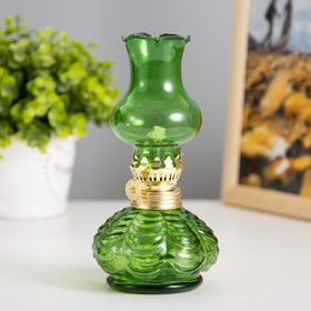 Керосиновая лампа декоративная "Джин" зелёный 8х8х18 см RISALUX