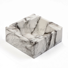 Пепельница "Мрамор", 12.9 х 5.5 см, керамика, черно-белая - Фото 2