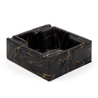 Пепельница «Мрамор», 12.9×5.5 см, керамика, чёрная - Фото 2