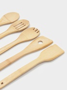 Набор кухонных принадлежностей Доляна «Бамбуковый лес», 5 предметов на подставке: 2 лопатки, 3 ложки - Фото 3