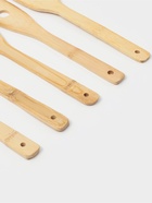 Набор кухонных принадлежностей Доляна «Бамбуковый лес», 5 предметов на подставке: 2 лопатки, 3 ложки - Фото 5