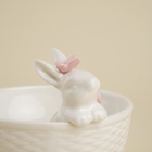 Конфетница SL Home «Лесные кролики», 13×10.3 см, фарфор, белая - Фото 4