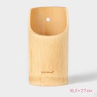 Набор кухонных принадлежностей Доляна «Бамбуковый лес», 3 предмета на подставке: 1 лопатка, 2 ложки - Фото 4