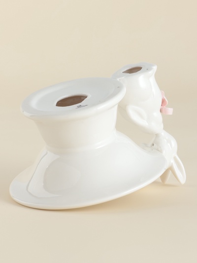 Конфетница SL Home «Лесные кролики», 160 мл, 18×15×13 см, фарфор, белая