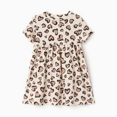 Платье для девочки KAFTAN: Leo love, бежевое, рост 110-116 см