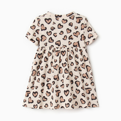Платье для девочки KAFTAN: Leo love, бежевое, рост 110-116 см