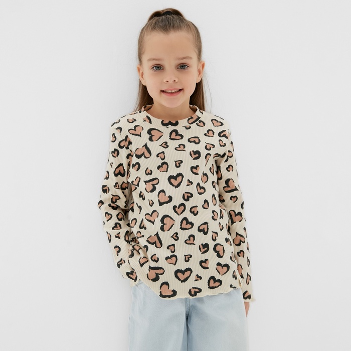 Футболка с длинным рукавом KAFTAN Leo love размер 30 (98-104см) - Фото 1