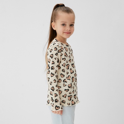 Футболка с длинным рукавом KAFTAN: Leo love, размер 38 (146-152 см)