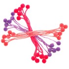 Декоративный элемент на верёвочке «Настроение» 2 шарика, d= 1,5 см, набор 18 шт., цвет МИКС - фото 109546115