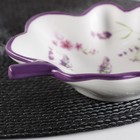 УЦЕНКА Блюдо сервировочное Доляна «Лаванда», 21×15×4,5 см, цвет белый - Фото 3