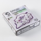 УЦЕНКА Блюдо сервировочное Доляна «Лаванда», 21×15×4,5 см, цвет белый - Фото 5