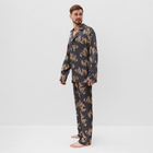 Пижама мужская (рубашка и брюки) KAFTAN "Дракон" размер 56, графитовый - Фото 3