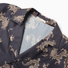 Пижама мужская (рубашка и брюки) KAFTAN "Дракон" размер 56, графитовый - Фото 6