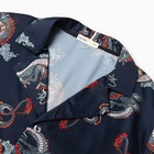 Пижама мужская (рубашка и брюки) KAFTAN "Дракон" размер 50, синий - Фото 9