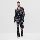 Пижама мужская (рубашка и брюки) KAFTAN "Дракон" размер 52, синий - Фото 7