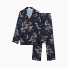 Пижама мужская (рубашка и брюки) KAFTAN "Дракон" размер 54, синий - Фото 8