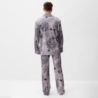 Пижама мужская (рубашка и брюки) KAFTAN "Дракон" размер 50, серый - Фото 4