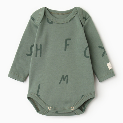 Боди детское «Крошка Я» NY, рост 74-80 см, хаки