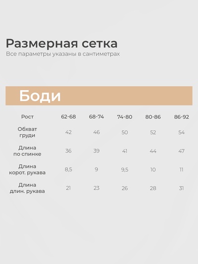 Боди для девочки «Крошка Я» Leo love, рост 68-74 см, бежевое