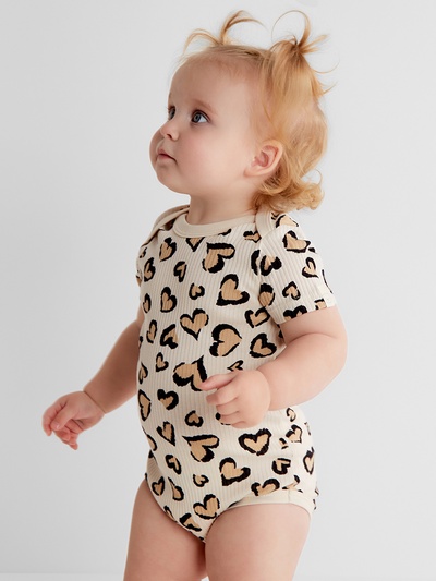 Боди для девочки «Крошка Я» Leo love, рост 68-74 см, бежевое