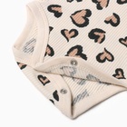 Боди для девочки «Крошка Я» Leo love, рост 62-68 см, бежевое - Фото 12