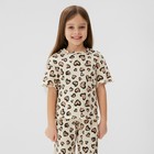 Пижама детская (футболка и брюки) KAFTAN Leo love размер 32 (110-116см) - Фото 2