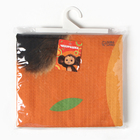 Полотенце Чебурашка, цв. оранжевый, 70х140 см, 100% хл, вафля 160 г/м2 - Фото 5