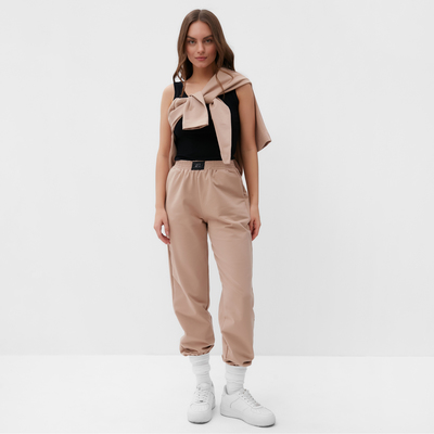 Костюм женский спортивный (толстовка, брюки) MIST, размер 40-42, бежевый