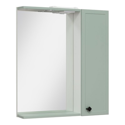 Зеркало-шкаф для ванной комнаты "Римини 65" мята, правый, 14,7 х 65 х 75 см