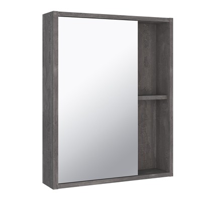 Зеркало-шкаф для ванной комнаты "Эко 52" железный камень, 12 х 52 х 65 см