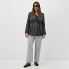 Пиджак женский с поясом MIST plus-size, р.58, серый - Фото 2