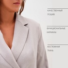 Пиджак женский двубортный MIST plus-size, р.54, бежевый 10060153 - фото 12673549
