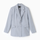Пиджак женский двубортный MIST plus-size, р.58, серый 10060156 - фото 14609414